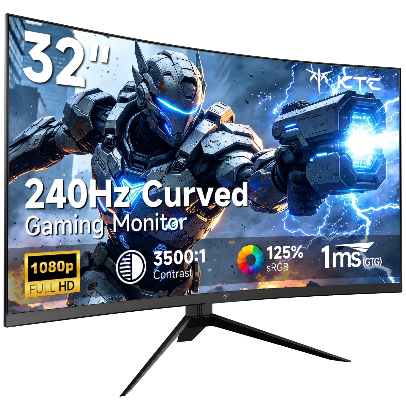 Amazon.com: KTC 32 Inch 240Hz Curved Gaming Monitor, FHD 1500R HDR